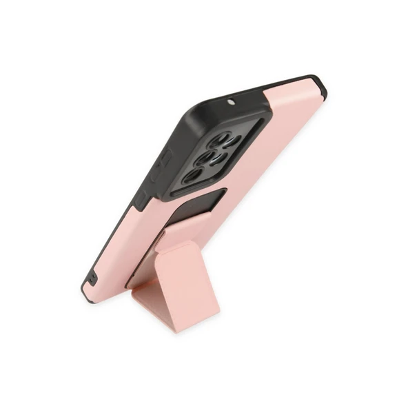 A33 5G Mega Standlı Silikon - Pudra - Resim 3