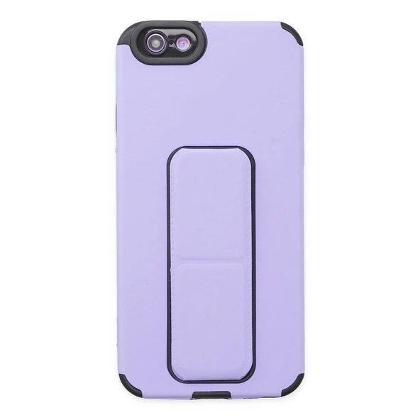 İphone 6 Mega Standlı Silikon - Lila ürün görseli 1