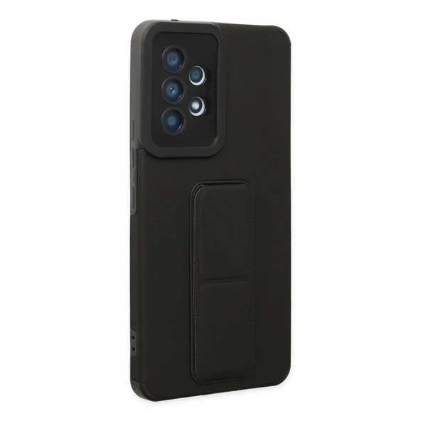 A53 5G Mega Standlı Silikon - Siyah - Resim 2