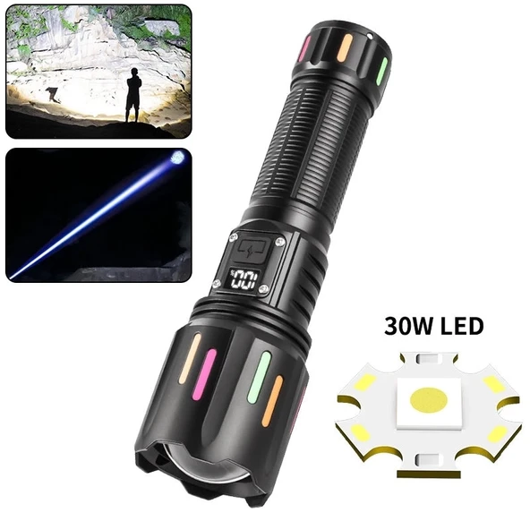 Ps-9954 Zoomlu Led Özellikli Şarjlı Profesyonel El Feneri ürün görseli 1