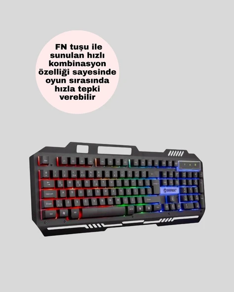 Mekanik Seti – Led Işıklandırma Ergonomik Mouse - Resim 5