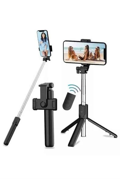 Tripod Selfie Çubuğu Kumandalı Led Işıklı - Resim 5