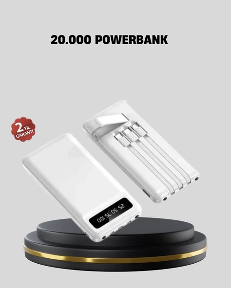 20.000 Mah 4 Çıkışlı Led Göstergeli Hızlı ürün görseli 1