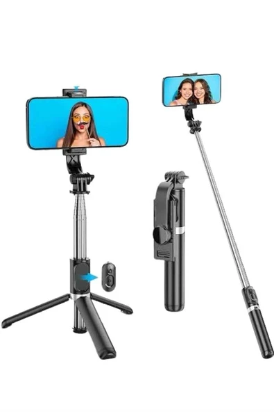Tripod Selfie Çubuğu Kumandalı Led Işıklı - Resim 3