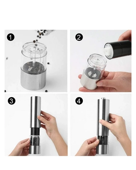 Elektrikli Baharat Öğütme Ergonomik Şeffaf Gövde - Resim 5