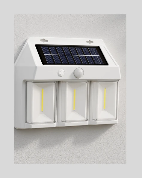 3 İn 1 Solar Duvar Lambası – Ip65 Su Geçirmez, Hareket Sensörlü - Resim 2