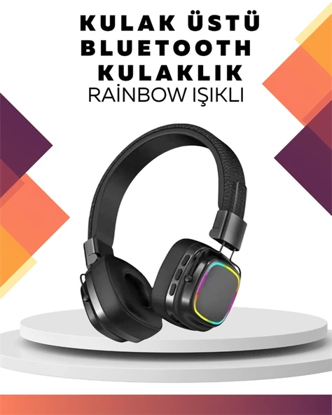 Rgb Işıklı Katlanabilir Kulak Üstü - Resim 2