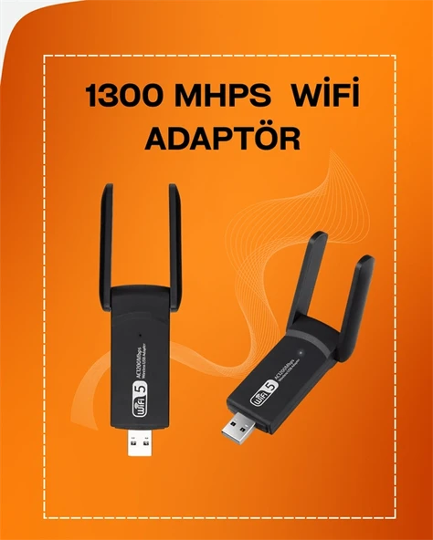 Tak-Çalıştır Özellikli Çift Bant Adaptör – 1200 Mbps - Resim 2