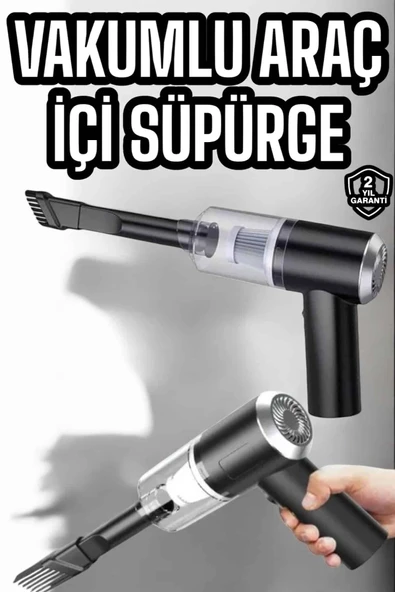 Araç İçi Süpürge Filtreli Şarjlı Süpürge Vakumlu Yıkanabilir ürün görseli 1