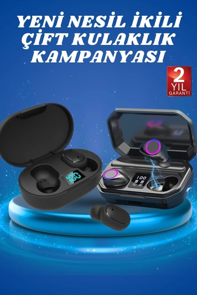 Çift Kampanyası Dokunmatik Kulak İçi Yüksek Ses Kaliteli Mikrofonlu ürün görseli 1
