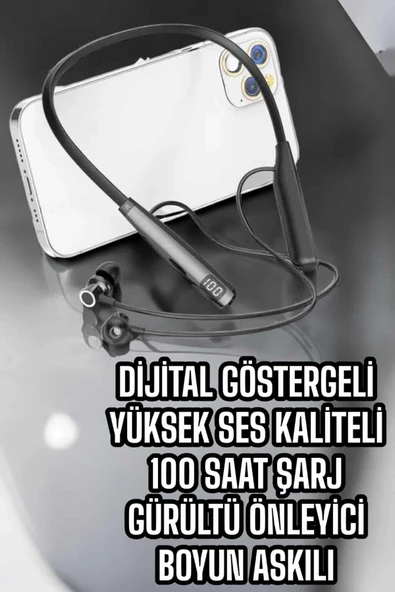 Boyun Bantlı Yüksek Ses Kaliteli 100 Saat - Resim 4