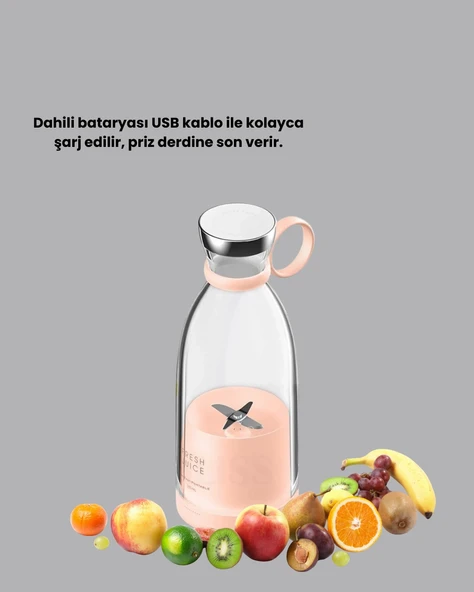 Çevre Dostu Cam Gövdeli Smoothie Blender - Resim 4