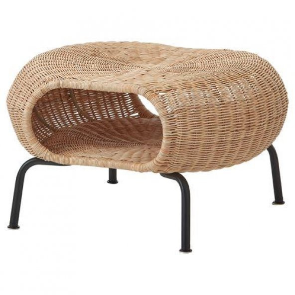 Tabure Sehpa Rattan Antrasit El Yapımı Y-36 cm X Ç-62 cm  Meridyendukkan IKEA ürün görseli 1