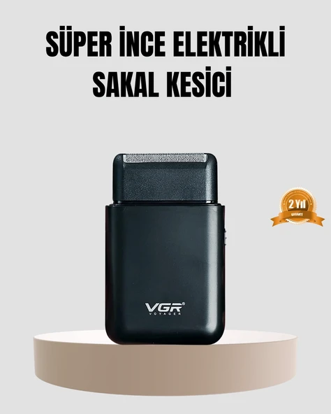 Kompakt Şarjlı Tıraş Makinesi Çift Yönlü Bıçaklı 45 Dakika Kullanım Süreli ürün görseli 1