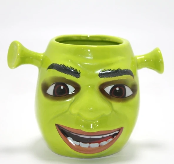 3D Shrek Tasarımı Porselen Kupa Bardak Alk4507 ürün görseli 1