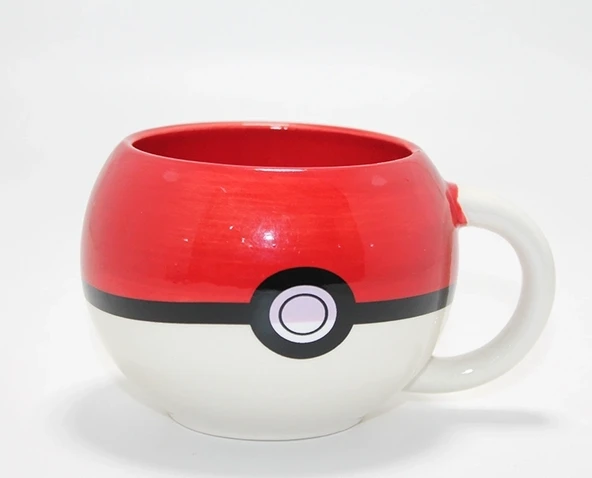 Pokemon Pokeball Tasarımlı 3D Porselen Kupa Bardak Alk4498 ürün görseli 1