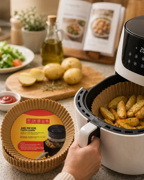 Airfryer Pişirme Kağıdı 100 Lü Yapışmaz Geçirmez Kağıt ürün görseli 1