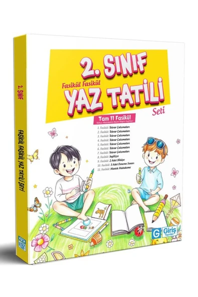 2 Sınıf Yaz Tatil Seti ( 11 Fasikül - Her Fasikül 14 Sayfa) ürün görseli 1