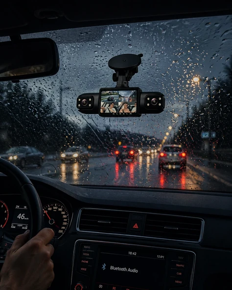 Full Araç İçi Kamera Geniş Açılı Lens Çok Kanallı Kayıt ürün görseli 1