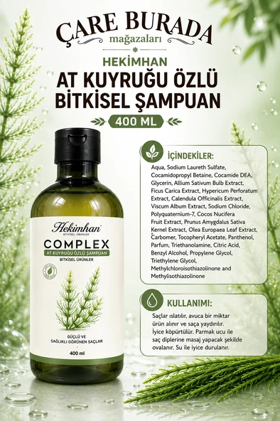 Complex At Kuyruğu Özlü Bitkisel Şampuan 400 Ml - Resim 2