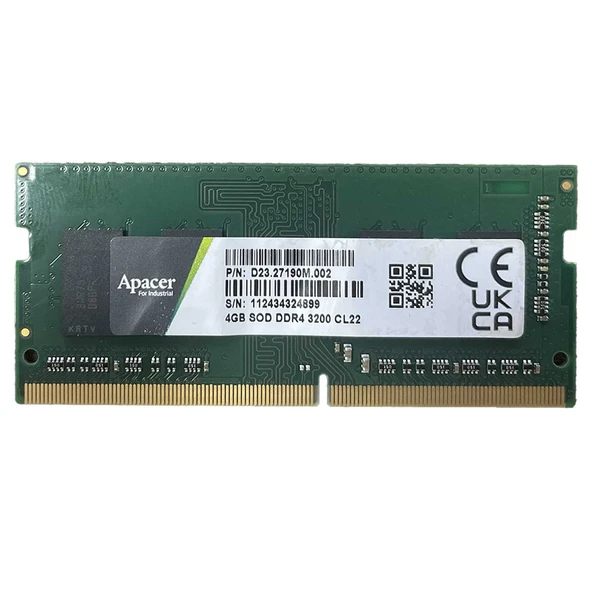 Apacer D23.2719M.002 4GB DDR4 3200MHz CL22 Notebook Ram ürün görseli 1