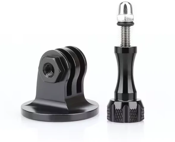 Tüm Aksiyon Kameralar ile Uyumlu Metal Adaptör + Metal Vida Siyah ürün görseli 1