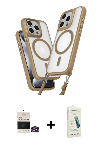 MARSİLYAN™- iPhone 14 Pro Max Kılıf Atlas Doku Koleksiyonu - Şeffaf Pasifik Cam Ekran Koruyucu + Bilvis Titan Kamera Len ürün görseli 1