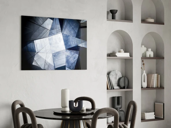 Geometrik Mimarlık Cam Tablo - Resim 5
