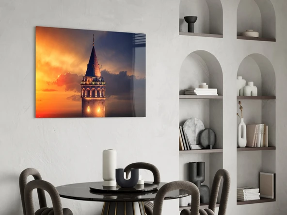 Galata Kulesi Cam Tablo - Resim 5
