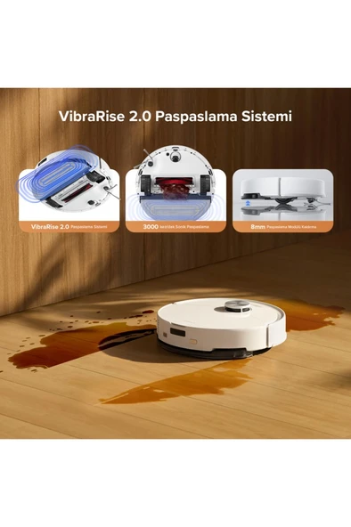 Roborock S8 Pro Plus Akıllı Beyaz Robot Süpürge 10.00 HyperForce Emiş Gücü - Resim 6