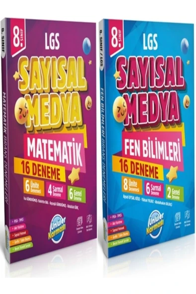 8. Sınıf Sayısal Medya Lgs Matematik Ve Fen Bilimleri 2'li Set ürün görseli 1