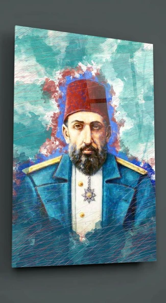 Abdülhamit Han Cam Tablo - Resim 2