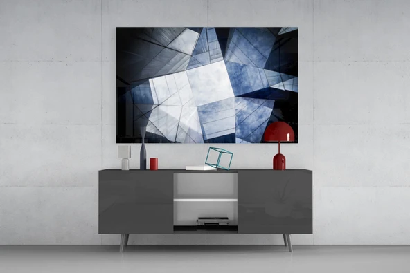 Geometrik Mimarlık Cam Tablo - Resim 8