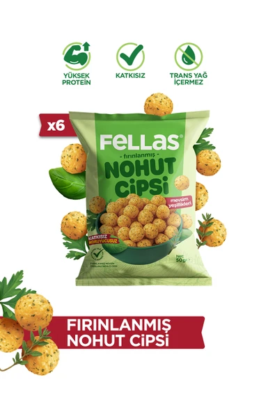 Nohut Cipsi - Mevsim Yeşillikleri (50 g) x 6 Adet ürün görseli 1