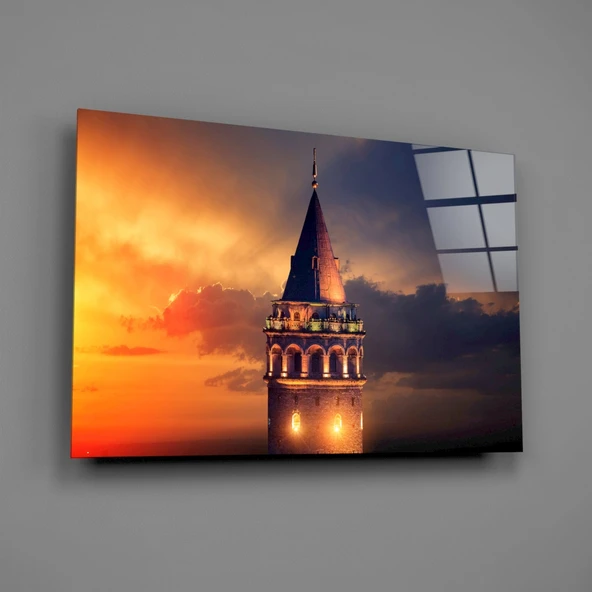 Galata Kulesi Cam Tablo - Resim 2