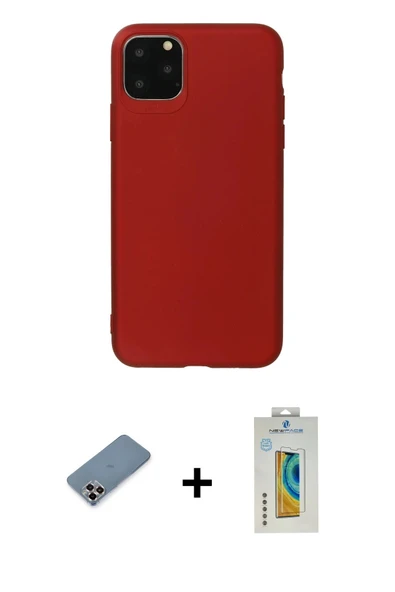 MARSİLYAN™- iPhone 11 Pro Max Kılıf Kozmos Yansıma Özel Seri - Siyah Polymer Nano Ekran Koruyucu + Metal Kamera Lens Kor ürün görseli 1