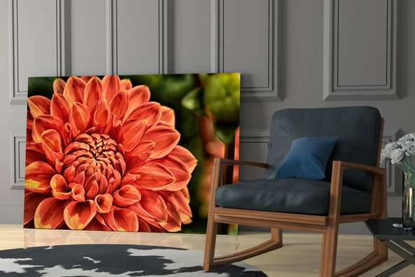 Turuncu Gerbera Cam Tablo - Resim 6