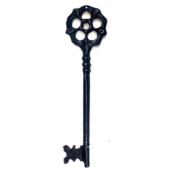 Çiçek Dekoratif Anahtar, 220x56 mm - Büyük Boy, Vintage, Retro, Çiçekli Stil Süs Aksesuar Anahtar ürün görseli 1