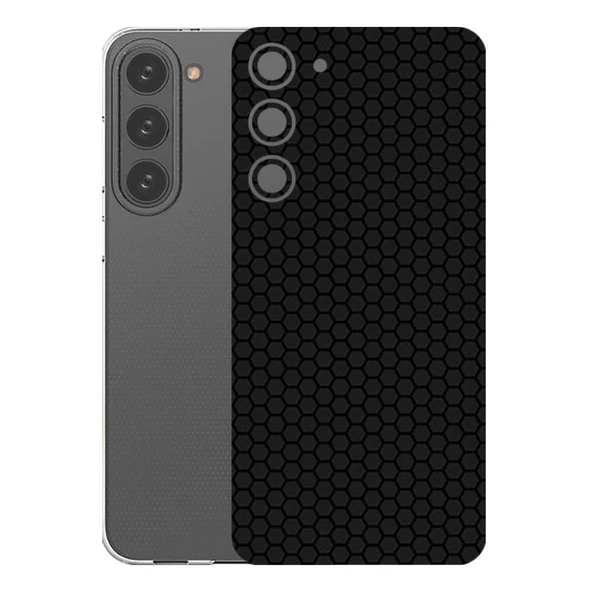 Samsung Galaxy S23 Plus ile Uyumlu Bumper Serisi Premium Arka Kapak Kaplama(Kenarlar Yoktur!)  Siyah ürün görseli 1