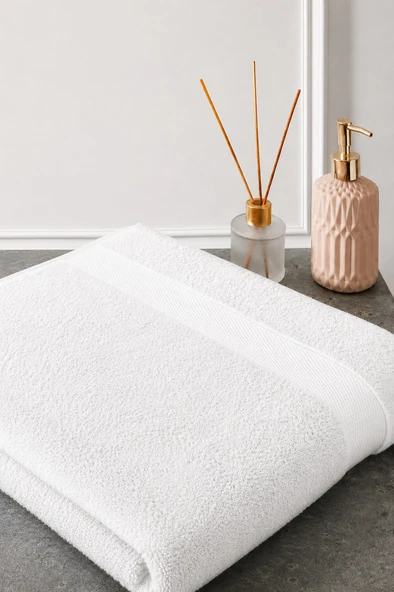 Özdilek -Woven Beyaz- Süper Yumuşak Büyük Boy Banyo Havlusu (90x150) ürün görseli 1