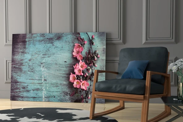 Pastel Çiçek Cam Tablo - Resim 6