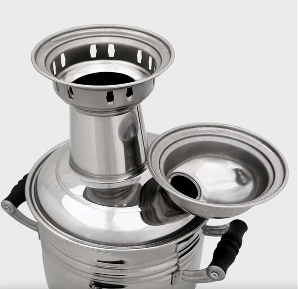 Sözenler Semaver Krom Odunlu 4 LT KS12 - Resim 4