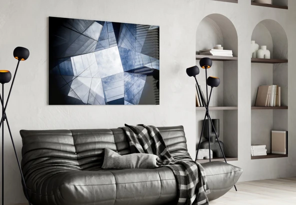 Geometrik Mimarlık Cam Tablo - Resim 4