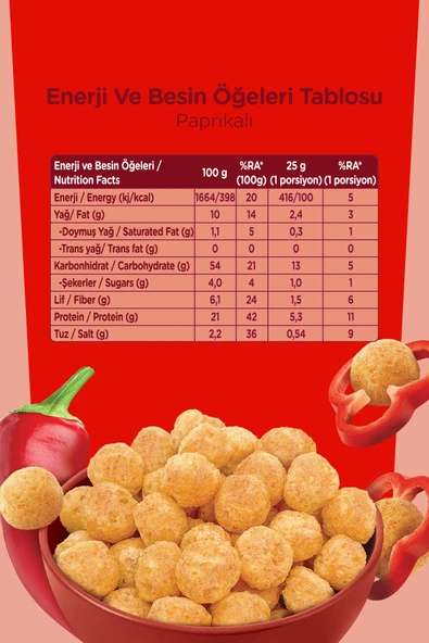 Nohut Cipsi - Paprika (50 g) x 3 Adet - Resim 2