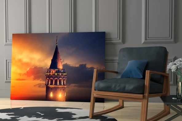 Galata Kulesi Cam Tablo - Resim 6