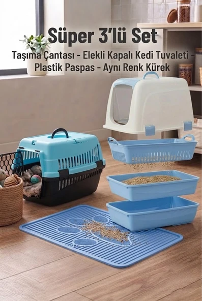 Elekli Kedi Tuvaleti Başlangıç Seti 3'lü Set - Resim 9