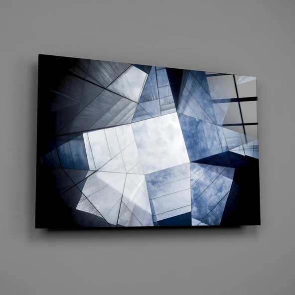 Geometrik Mimarlık Cam Tablo - Resim 2