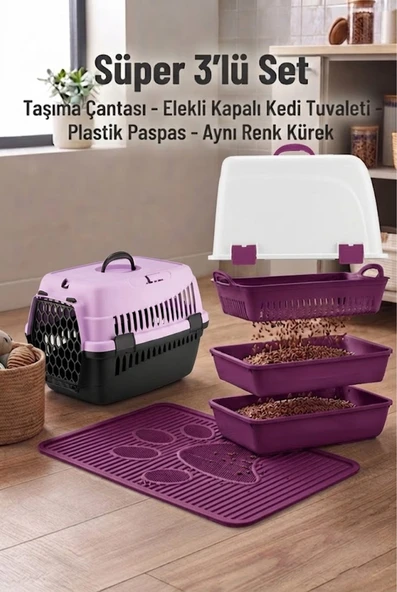 Elekli Kedi Tuvaleti Başlangıç Seti 3'lü Set - Resim 5
