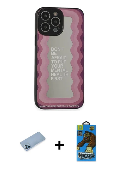 MARSİLYAN™- iPhone 13 Pro Max Kılıf Odak Klasik Serisi - Siyah 18D Cam Ekran Koruyucu + Shine Kamera Lens Koruma Cam - M ürün görseli 1