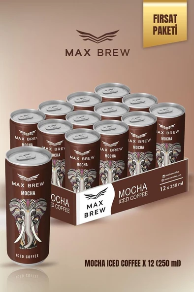 Max Brew Mocha Soğuk Kahve 250 ml 12 Adet ürün görseli 1